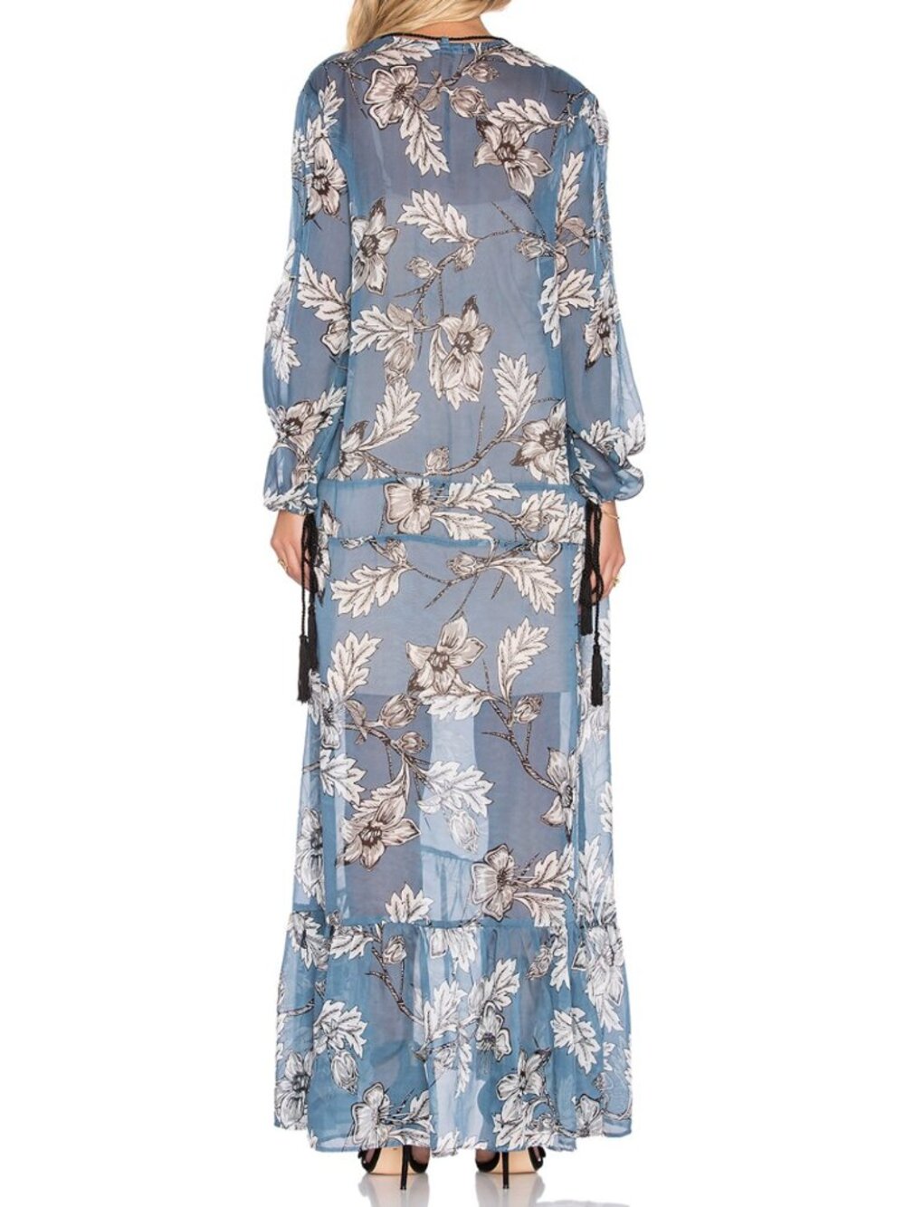 For Love & Lemons 🍋 | RARE Santa Rosa Maxi Dress in Vintage Blue Floral - Picture 3 of 16